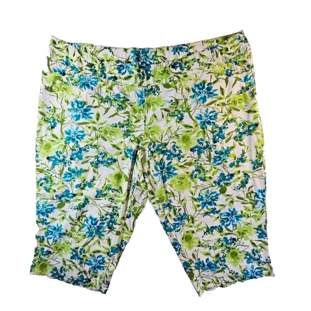 Westbound Woman 24W Stretch Multi Floral Color Capris